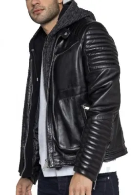 Blouson cuir Redskins Homme Byron Mojito black.