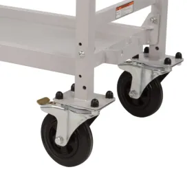 Kit de roues polypropylène pour chariot à pneus BG RACING - 4 roues pivotantes dont deux freinées