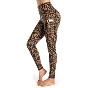 Legging de Sport Léopard à Poche